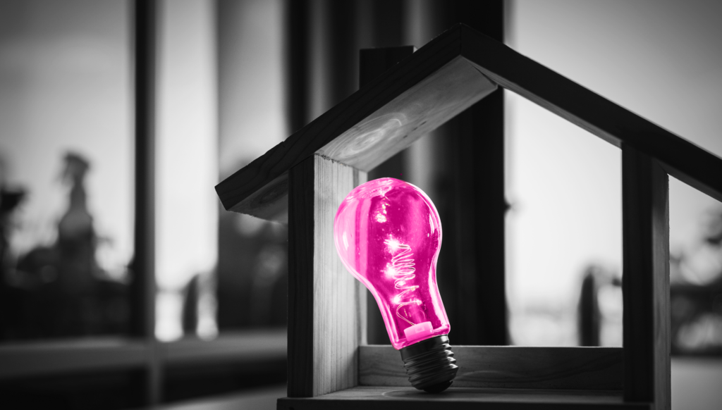 Picture of a lightbulb in a house frame representing stamp duty land tax